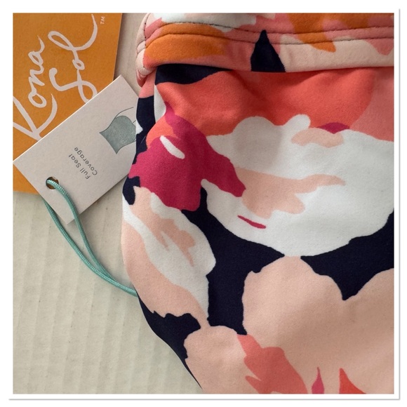 Women’s Full Coverage Floral Print Ruffle Sleeve One Piece Swimsuit Kona Sol - Picture 4 of 4